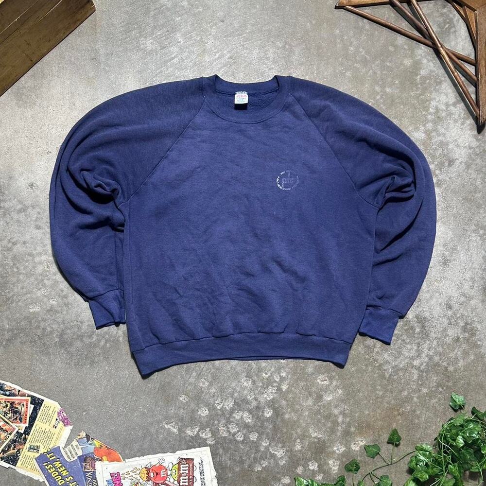 Jerzees Navy Blue Crewneck Sweatshirt